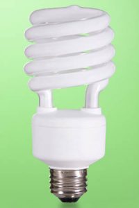 CFL or compact fluorescent light bulb