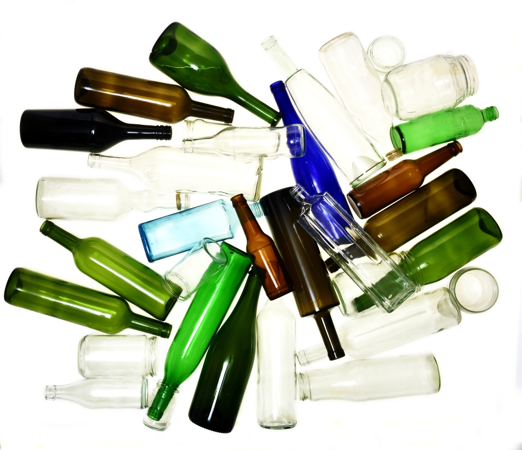 empty glass bottles