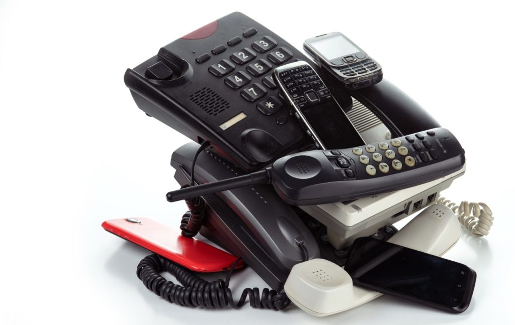 Landline, cordless, and cellular telephones