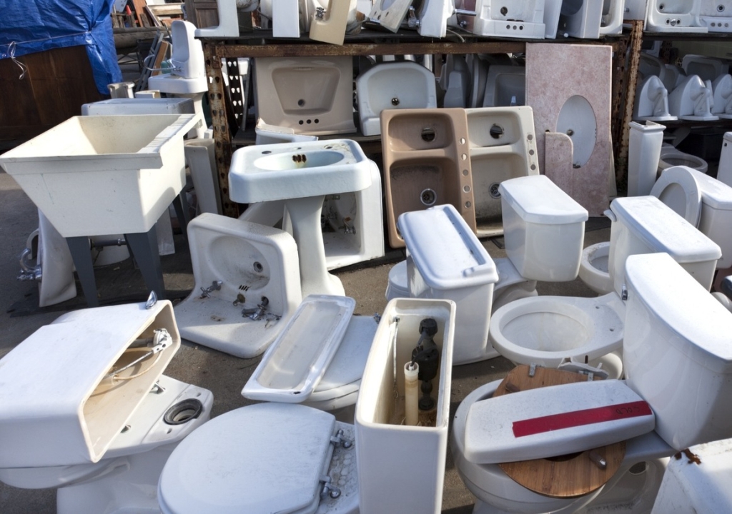 broken toilets and sinks