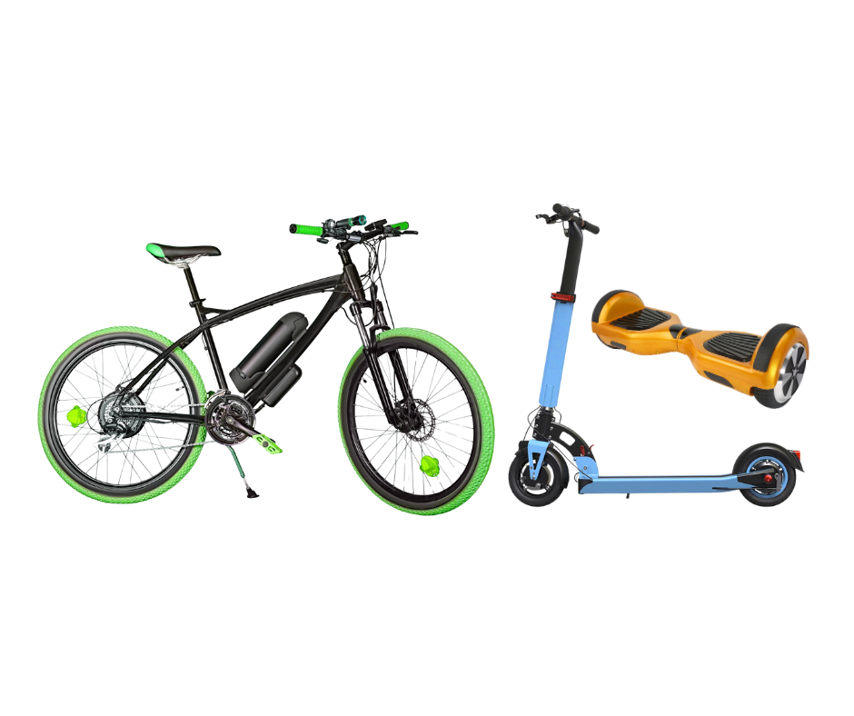 electric bike, scooter, hoverboard