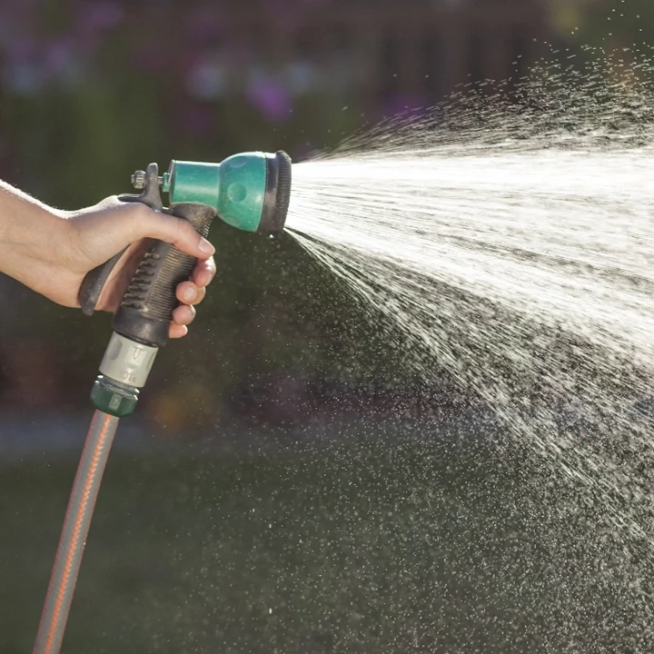 Hose being sprayed