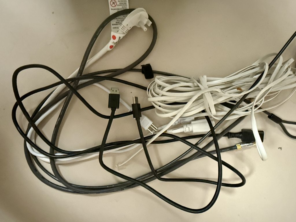 pile of cables and electric cords